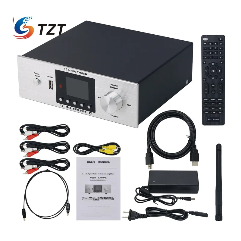 TZT RCC_AMP5.1 USB ЦАП и усилитель мощности 450 Вт Аудиосистема 5.1 для независимого регулировки громкости канала
TZT RCC_AMP5.1 USB ЦАП и усилитель мощности 450 Вт Аудиосистема 5.1 для независимого регулировки громкости канала