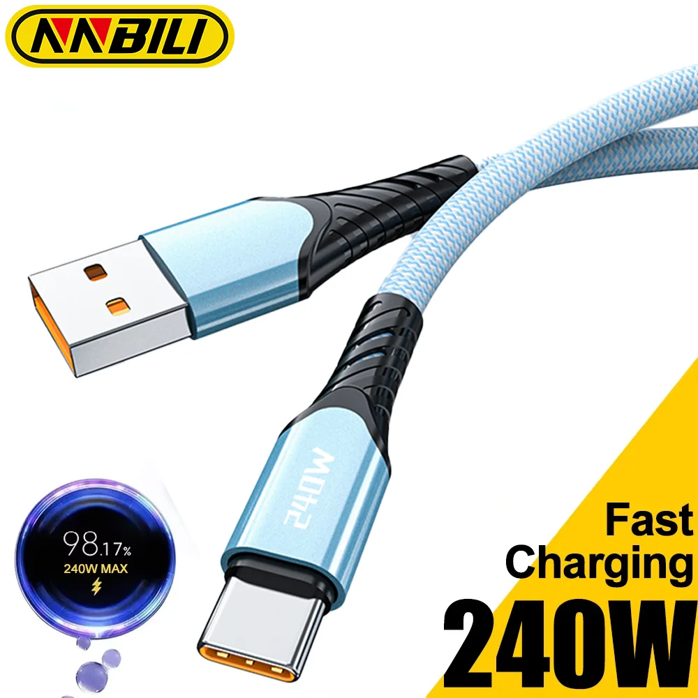 NNBILI 240 Вт 5A Кабель для быстрой зарядки USB A-C для быстрой зарядки для Samsung S24 Realme Xiaomi 14 Huawei OPPO OnePlus Кабели для передачи данных на телефоне
NNBILI 240 Вт 5A Кабель для быстрой зарядки USB A-C для быстрой зарядки для Samsung S24 Realme Xiaomi 14 Huawei OPPO OnePlus Кабели для передачи данных на телефоне