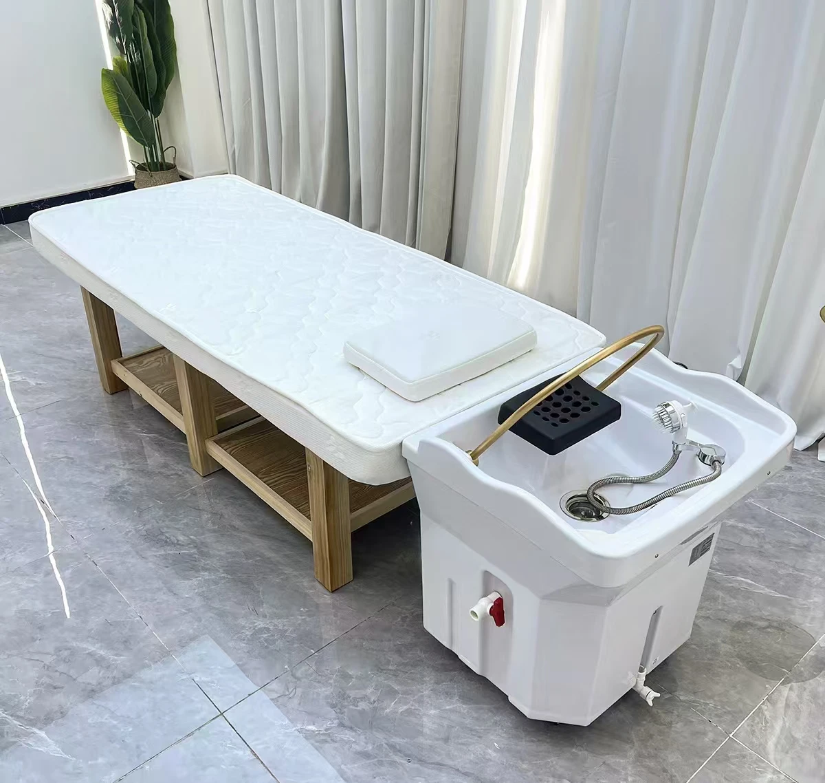 ГОРЯЧАЯ ПРОДАЖА, кровать Head Spa с резервуаром для воды, мобильное кресло для шампуня, черный портативный бассейн для шампуня
ГОРЯЧАЯ ПРОДАЖА, кровать Head Spa с резервуаром для воды, мобильное кресло для шампуня, черный портативный бассейн для шампуня
