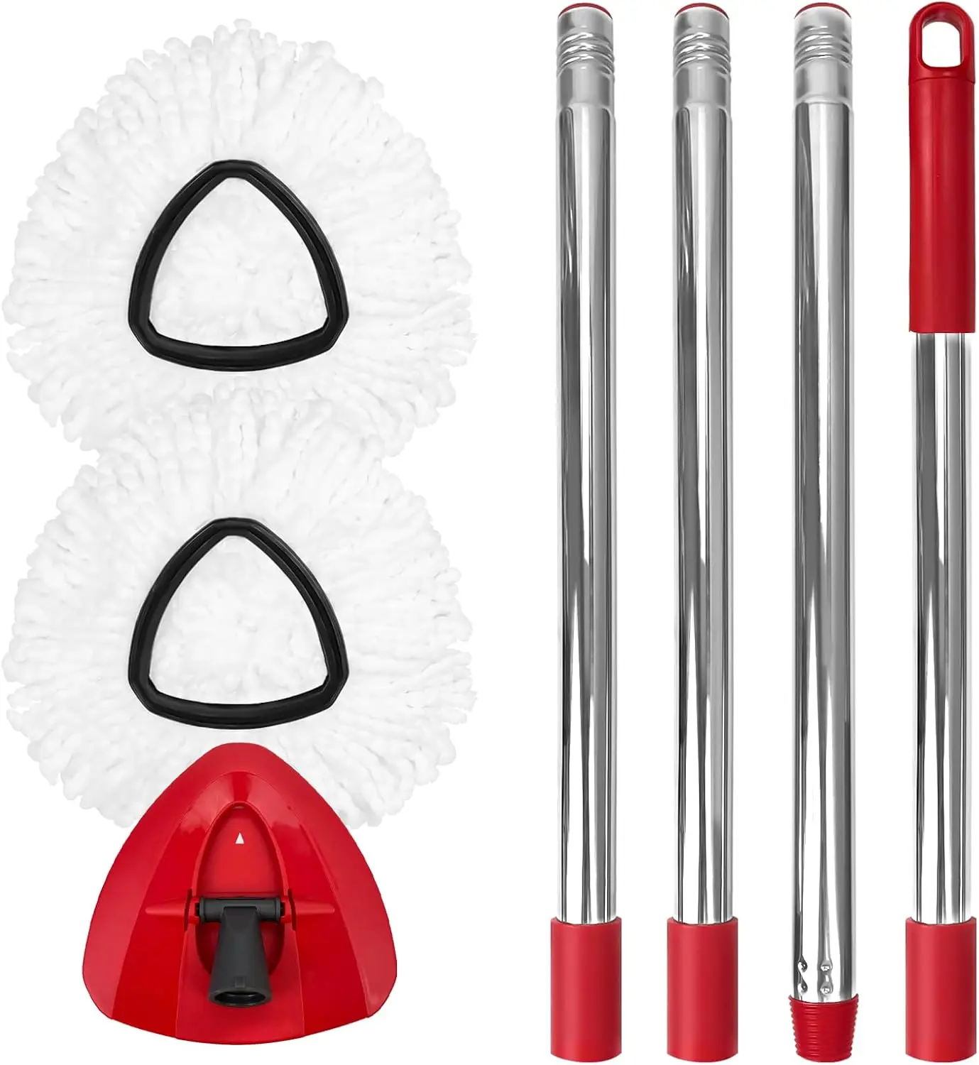 Spin Mop Replacement Set for O-Cedar EasyWring 1-Tank System, 2 Mop Heads, Adjustable Handle 30-58in, Spin Base
Spin Mop Replacement Set for O-Cedar EasyWring 1-Tank System, 2 Mop Heads, Adjustable Handle 30-58in, Spin Base