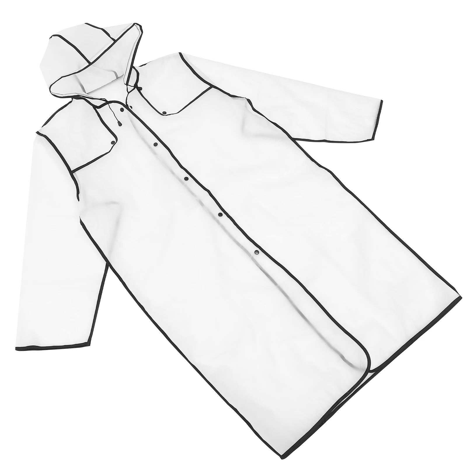 Transparent Raincoat Black Slicker Waterproof Women Jacket Clear Mid-Long Rainwear Long Hooded Rainwear Easy Carry
Transparent Raincoat Black Slicker Waterproof Women Jacket Clear Mid-Long Rainwear Long Hooded Rainwear Easy Carry