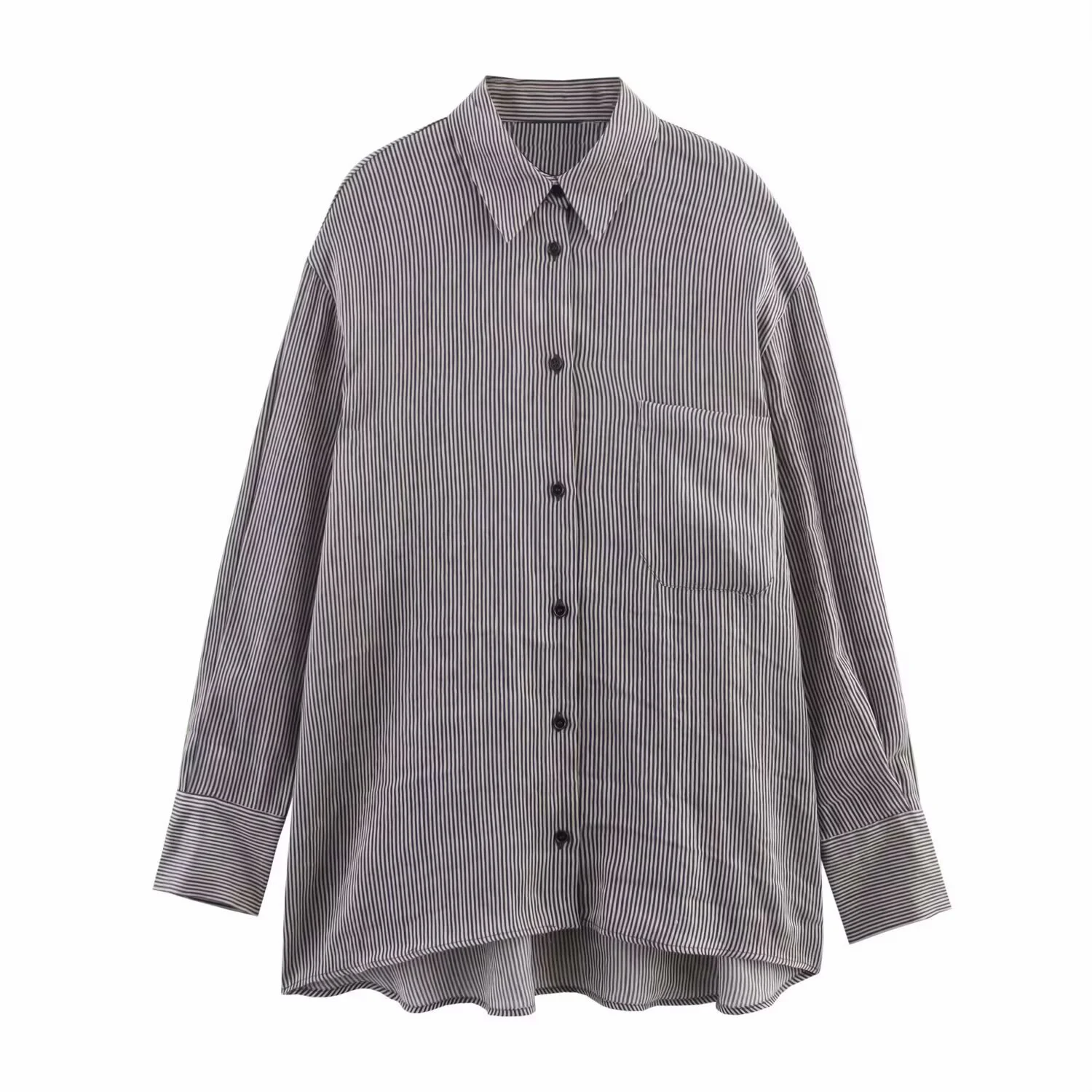 UNIZERA Women's Shirt Fashion Simple Collar Long Sleeve Single breasted Striped Temperament Summer New Style Shirt
UNIZERA Women's Shirt Fashion Simple Collar Long Sleeve Single breasted Striped Temperament Summer New Style Shirt