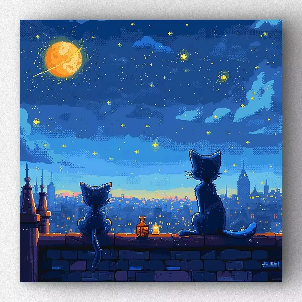500/1024PCS Jigsaw Puzzle Cat Sitting Under Moon And Stars Night Scene For Adults Perfect Gift For Puzzle Enthusiasts
500/1024PCS Jigsaw Puzzle Cat Sitting Under Moon And Stars Night Scene For Adults Perfect Gift For Puzzle Enthusiasts