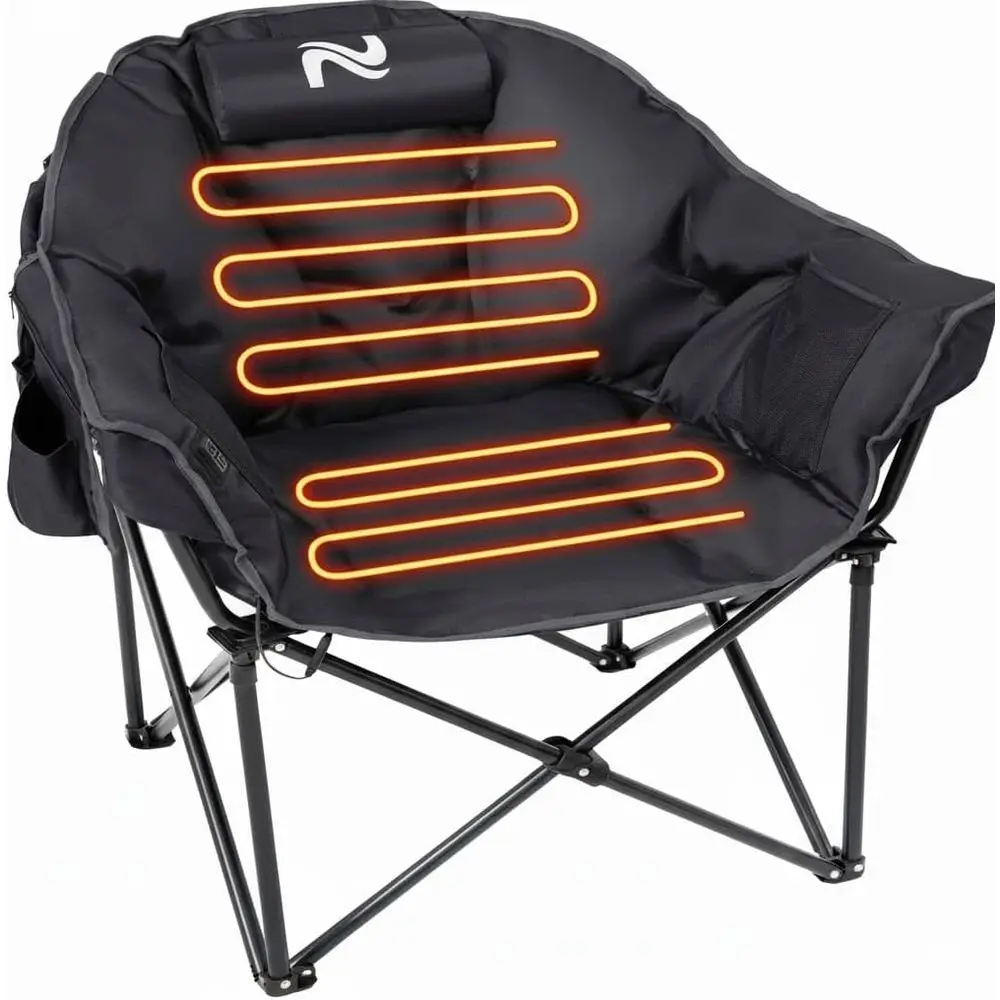 Oversized Portable Heated Camping Chair, 500 lbs Capacity, Padded Seat for Outdoor Sports, Camping, Patio, and Picnics (Light Bl
Oversized Portable Heated Camping Chair, 500 lbs Capacity, Padded Seat for Outdoor Sports, Camping, Patio, and Picnics (Light Bl