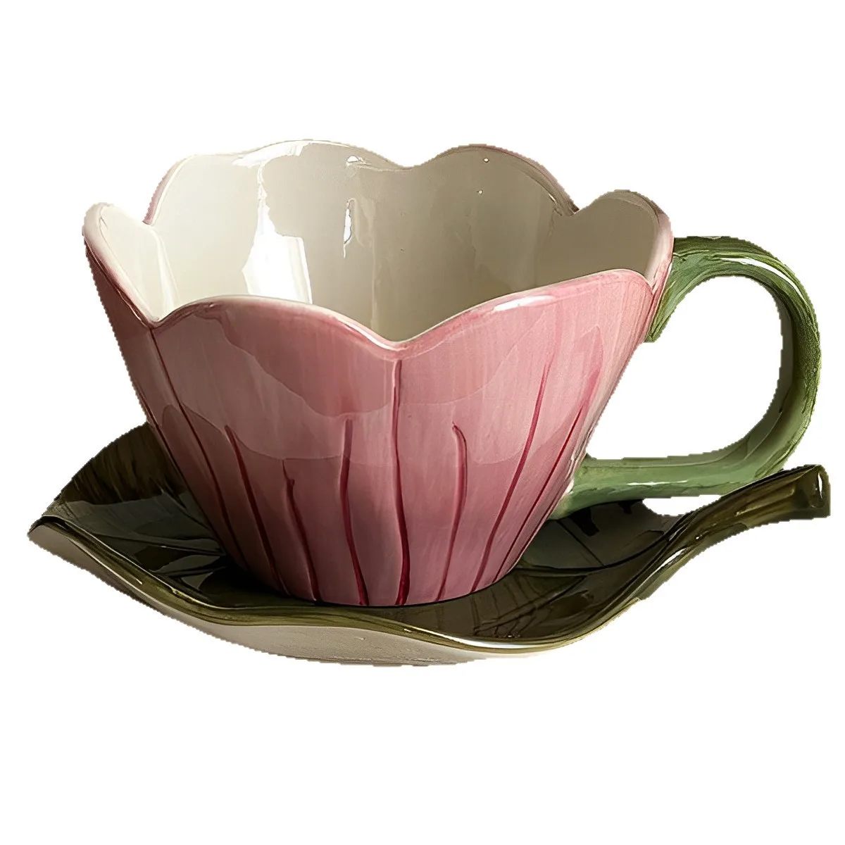 Hand Tulip Flower Ceramic Coffee Cup and Saucer Set Medieval Cup Afternoon Tea Latte Flower Water Cup
Hand Tulip Flower Ceramic Coffee Cup and Saucer Set Medieval Cup Afternoon Tea Latte Flower Water Cup