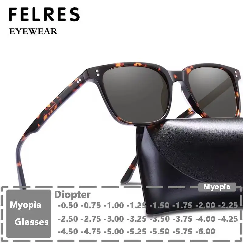 Designer Square Black Myopia Sunglasses Men Finished Tinted Prescription Nearsighted Glasses Retro Outdoor Shade Sun Glasses
Designer Square Black Myopia Sunglasses Men Finished Tinted Prescription Nearsighted Glasses Retro Outdoor Shade Sun Glasses