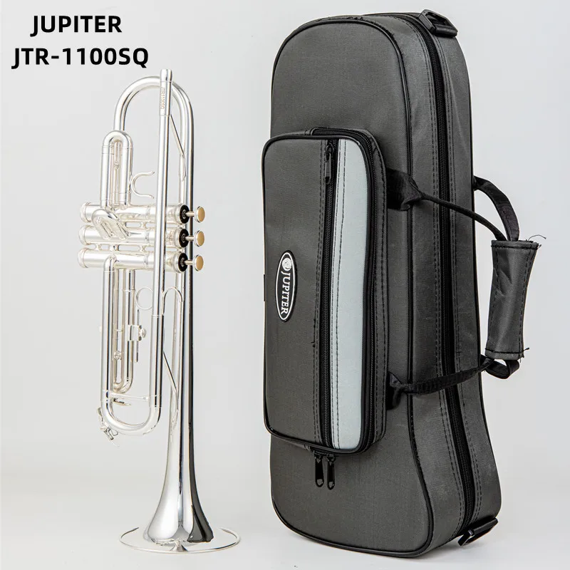 Jupiter JTR-1100SQ Bb Trumpet B Flat Brass Silver Plated Professional Trumpet Musical Instruments with Leather Case
Jupiter JTR-1100SQ Bb Trumpet B Flat Brass Silver Plated Professional Trumpet Musical Instruments with Leather Case