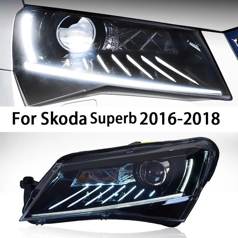 Car Front Headlight for Skoda 2016-2018 Superb LED HeadLamp Styling Dynamic Turn Signal Lens Automotive Accessories Assembly
Car Front Headlight for Skoda 2016-2018 Superb LED HeadLamp Styling Dynamic Turn Signal Lens Automotive Accessories Assembly