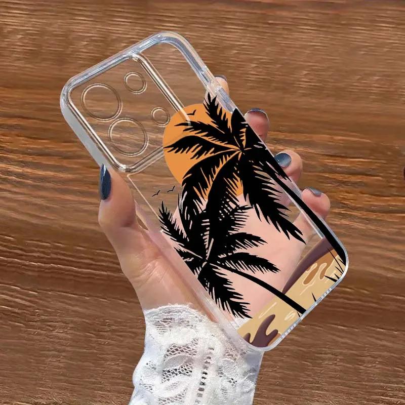 Coconut Tree Sun Beach Phone Case For Xiaomi Redmi Note 15 14 13 12 11E 9 9T 8 8T Pro Plus Turbo 5G Fashion TPU Transparent
Coconut Tree Sun Beach Phone Case For Xiaomi Redmi Note 15 14 13 12 11E 9 9T 8 8T Pro Plus Turbo 5G Fashion TPU Transparent
