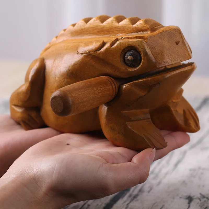 D5 Huge frog handicraft ornaments Thailand Craft Lucky Frog Croaking Musical Instrument Simulated animal wood carving Home Decor 
D5 Huge frog handicraft ornaments Thailand Craft Lucky Frog Croaking Musical Instrument Simulated animal wood carving Home Decor