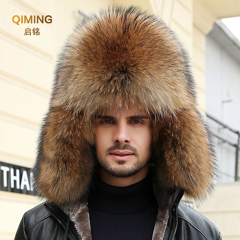100% Real Fur Hat Cap Men Raccoon Fur Winter Hats For Women Fashion Ushanka Cap Trapper Russian Man Ski Hats Caps Fox Fur Beanie
100% Real Fur Hat Cap Men Raccoon Fur Winter Hats For Women Fashion Ushanka Cap Trapper Russian Man Ski Hats Caps Fox Fur Beanie