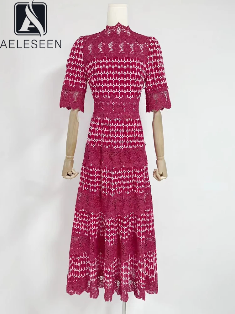 AELESEEN Vintage Midi Party Dress 2025 Spring Summer Women Short Sleeve Hollow Out Embroidery Retro Party Vestidos
AELESEEN Vintage Midi Party Dress 2025 Spring Summer Women Short Sleeve Hollow Out Embroidery Retro Party Vestidos
