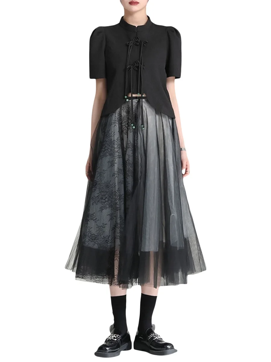 Women Half Dress Lace Mesh Floral Spring Fall Summer Street Casual Party Black Punk Skirt
Women Half Dress Lace Mesh Floral Spring Fall Summer Street Casual Party Black Punk Skirt