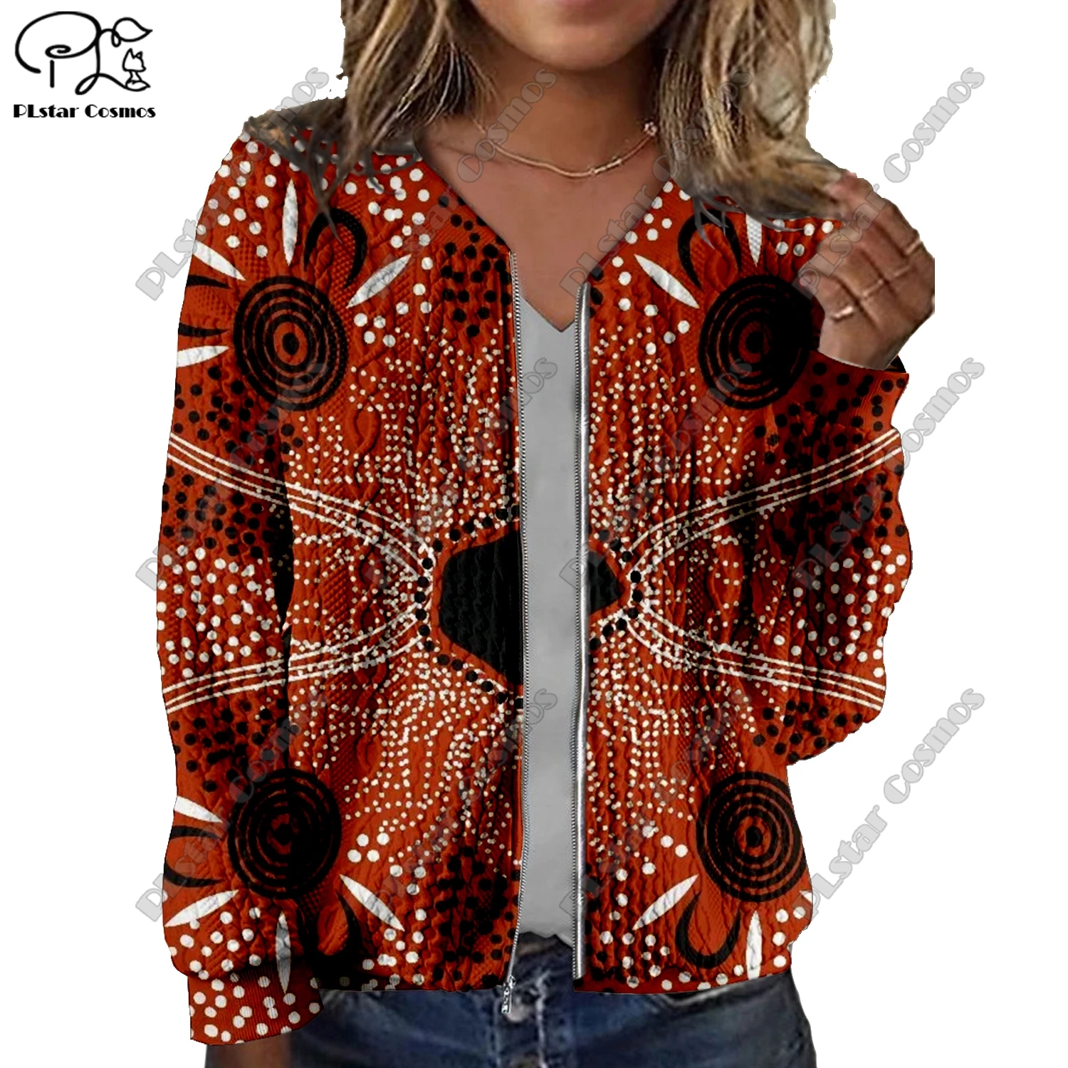 New 3D printed Aboriginal series retro tribal pattern printed women's jacket threaded texture casual authentic short coat Y-2
New 3D printed Aboriginal series retro tribal pattern printed women's jacket threaded texture casual authentic short coat Y-2