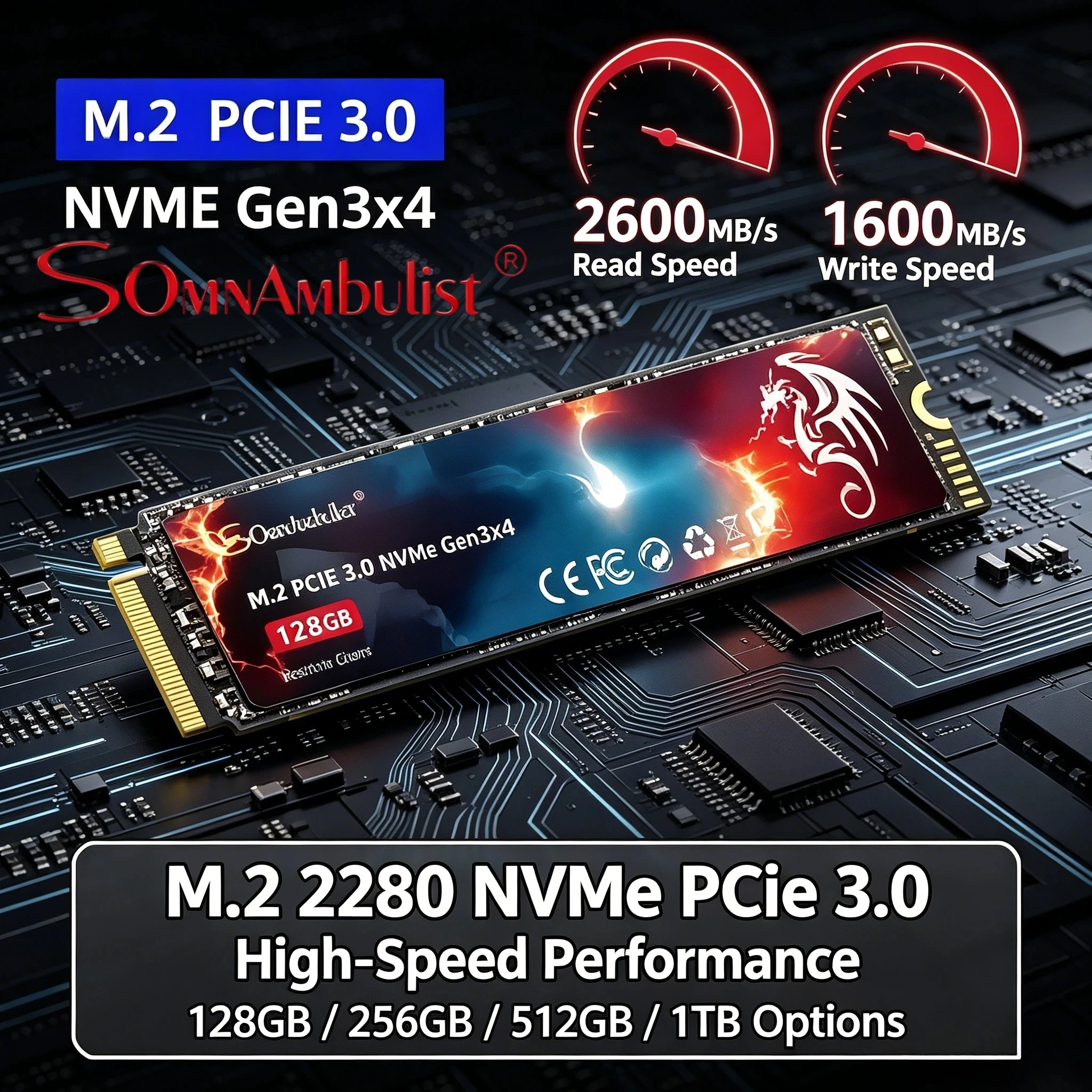 SomnAmbulist 128GB 256GB 512GB 1TB M.2 NVMe SSD PCIe 3.0 2280 Internal Solid State Drive for Laptop Desktop Game Console Pro
SomnAmbulist 128GB 256GB 512GB 1TB M.2 NVMe SSD PCIe 3.0 2280 Internal Solid State Drive for Laptop Desktop Game Console Pro