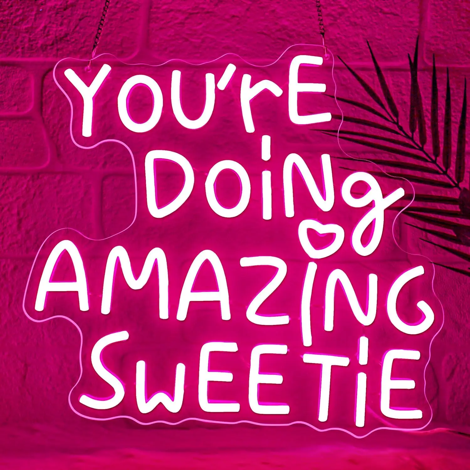 You're Doing Amazing Sweetie Neon Sign USB Dimmable LED Neon Light for Bedroom Classroom Bar Club Party Wall Art Decoration Gift
You're Doing Amazing Sweetie Neon Sign USB Dimmable LED Neon Light for Bedroom Classroom Bar Club Party Wall Art Decoration Gift