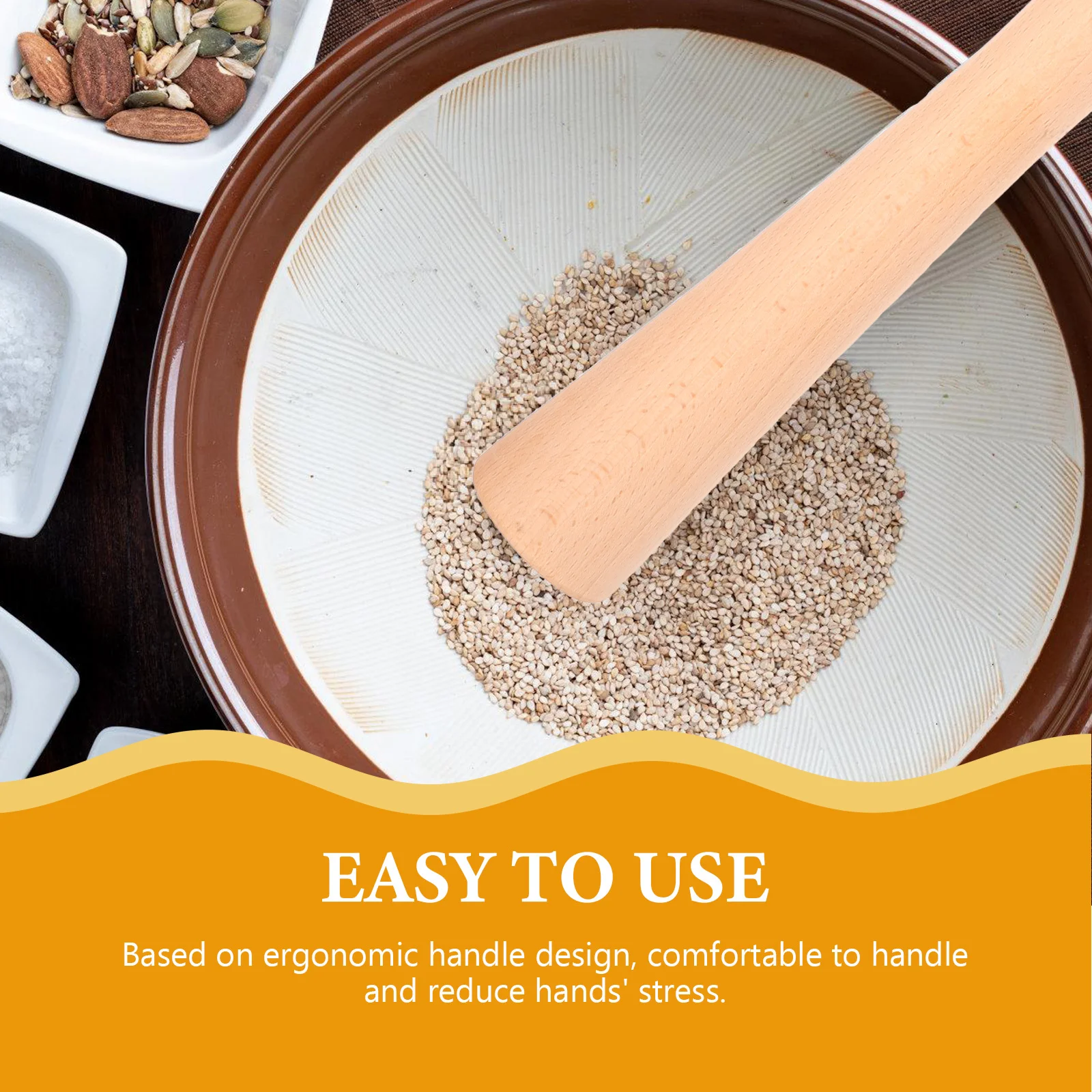 Wood Pickle Stick Fermenting Food Tool Wooden Pestle Ergonomic Handle Easy Clean Grinding Rod Kitchen Utensil Sauerkraut Crusher
Wood Pickle Stick Fermenting Food Tool Wooden Pestle Ergonomic Handle Easy Clean Grinding Rod Kitchen Utensil Sauerkraut Crusher