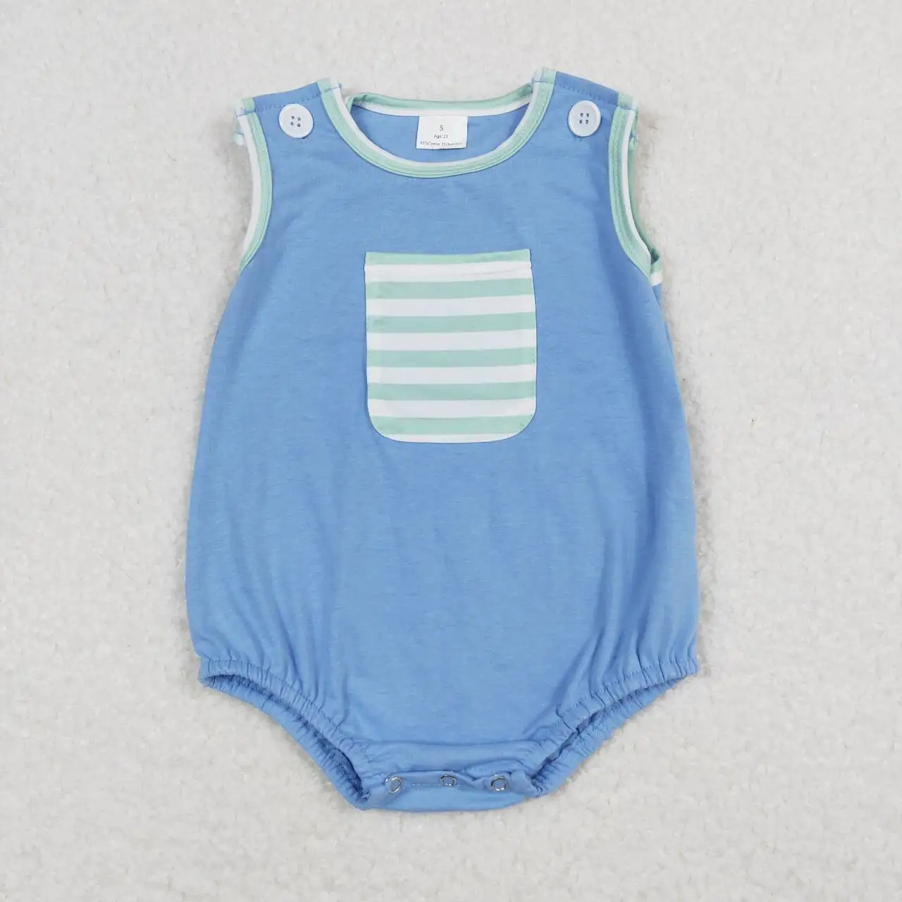 SR0641 Boys Summer Toddler Clothes Sleeveless Blue Kids Boutique Romper With Pocket
SR0641 Boys Summer Toddler Clothes Sleeveless Blue Kids Boutique Romper With Pocket