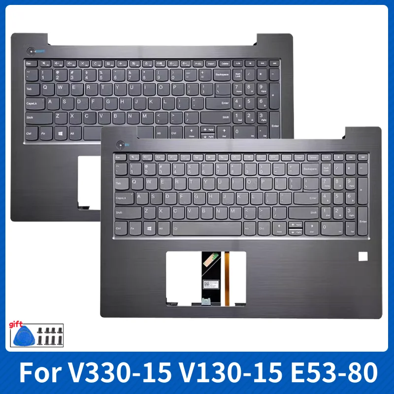 Новый чехол для ноутбука Lenovo V330-15 V330-15IKB V130-15 E53-80, упор для рук, верхний верхний чехол с американской клавиатурой, крышка отверстия для отпечатков пальцев
Новый чехол для ноутбука Lenovo V330-15 V330-15IKB V130-15 E53-80, упор для рук, верхний верхний чехол с американской клавиатурой, крышка отверстия для отпечатков пальцев