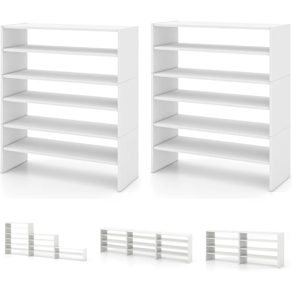 Вертикальная полка для обуви Giantex 3-в-1, 6-уровневый отдельно стоящий органайзер для хранения обуви с штабелируемой конструкцией на 18 пар, ширина 31 дюйм Woo
Вертикальная полка для обуви Giantex 3-в-1, 6-уровневый отдельно стоящий органайзер для хранения обуви с штабелируемой конструкцией на 18 пар, ширина 31 дюйм Woo