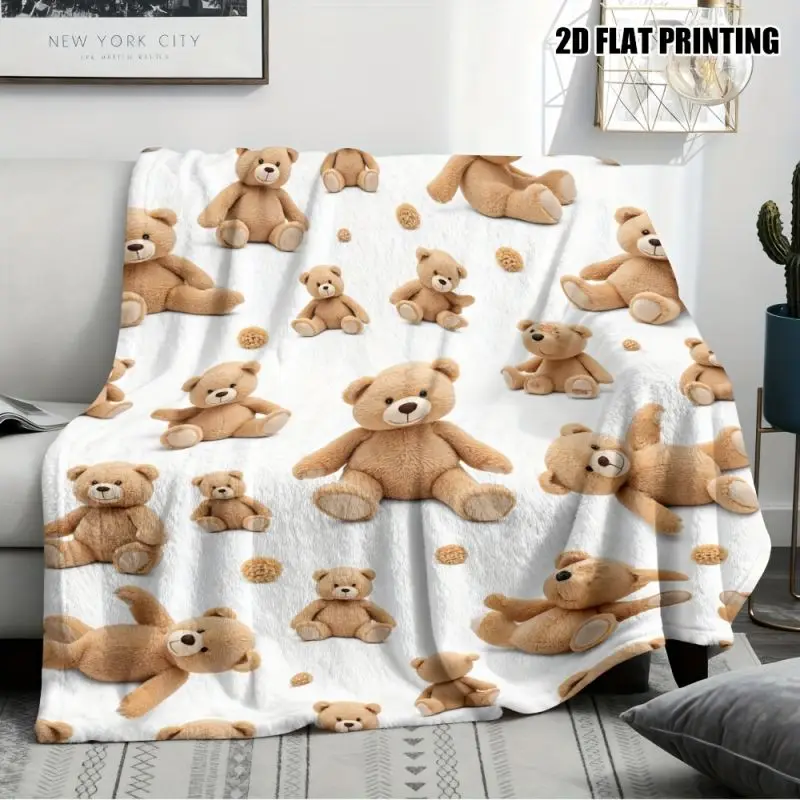 VIKAMA Cute Teddy Bear Flannel Blanket For Crib Stroller Sofa Bed Nursery Throw Shower Gift All Season
VIKAMA Cute Teddy Bear Flannel Blanket For Crib Stroller Sofa Bed Nursery Throw Shower Gift All Season