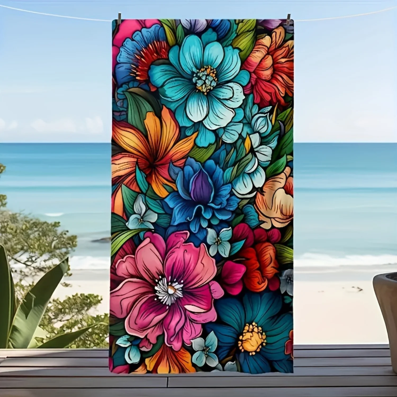 Fashion and Colorful Flower Graphics Beach Towel - Quick-drying, Lightweight, Thick Sand & Sunscreen Breathable Towel
Fashion and Colorful Flower Graphics Beach Towel - Quick-drying, Lightweight, Thick Sand & Sunscreen Breathable Towel