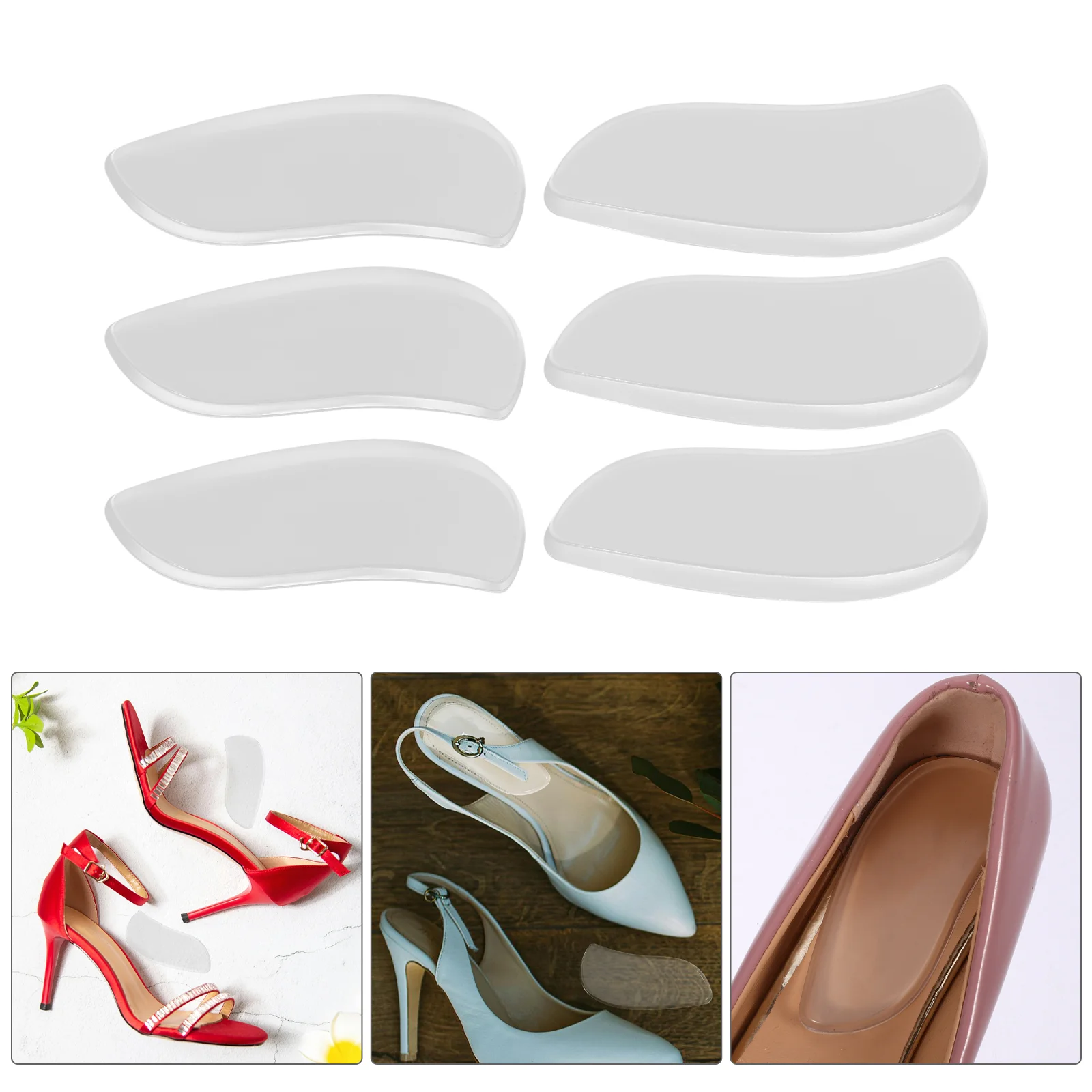 3 Pairs of Gel Half Orthotic Heel Pads Inside Outside Wedge Shaped Heel Cushions heel correction legs heel pads
3 Pairs of Gel Half Orthotic Heel Pads Inside Outside Wedge Shaped Heel Cushions heel correction legs heel pads