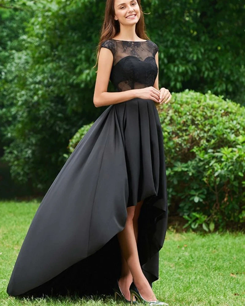 Angelsbridep Black High Low Prom Dresses Robes De Soirée Simple Button Back Women Evening Cocktail Gowns
Angelsbridep Black High Low Prom Dresses Robes De Soirée Simple Button Back Women Evening Cocktail Gowns