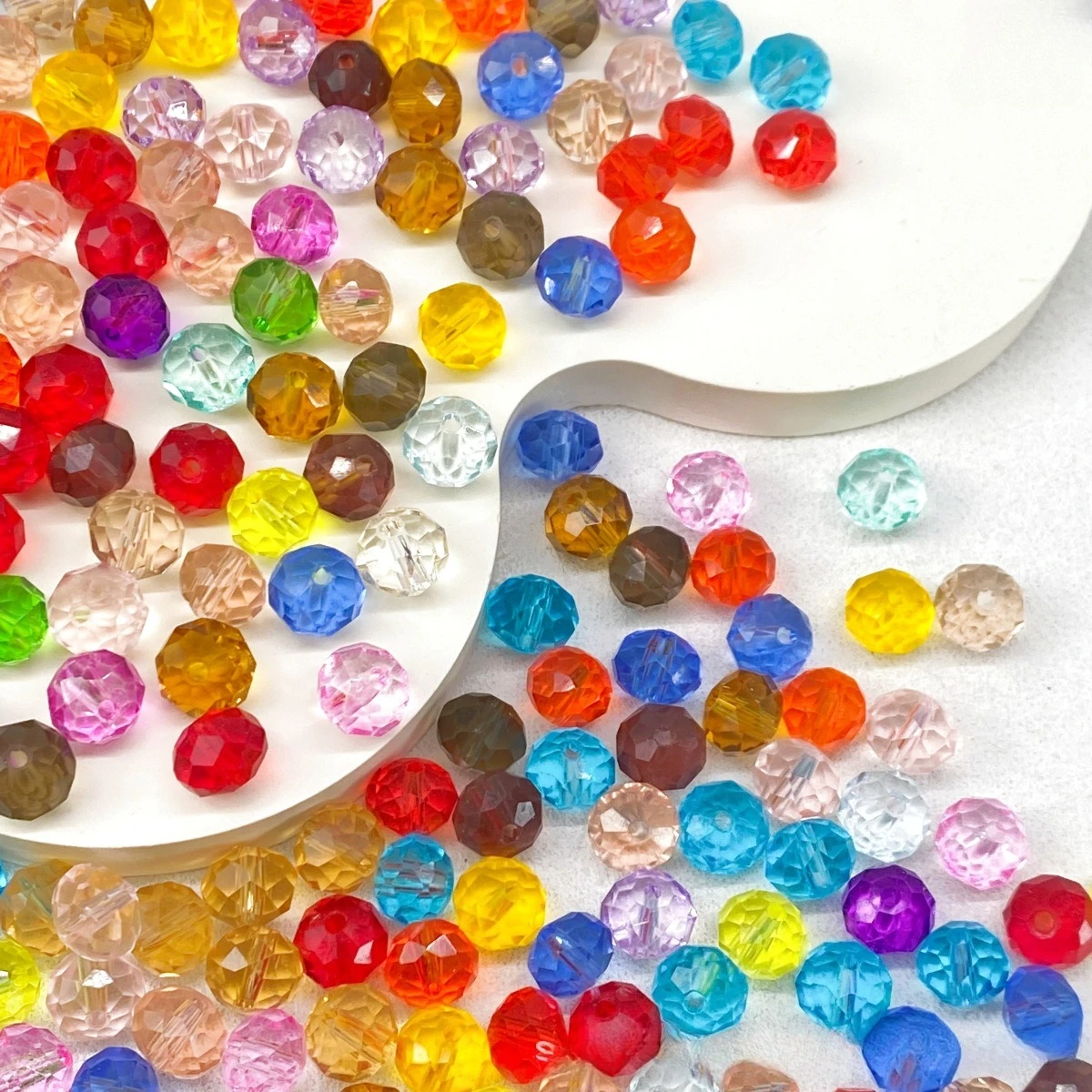8MM Multicolor Faceted Crystal Glass Beads, Transparent Loose Spacer Beads for DIY Bracelet Necklace Earring Making
8MM Multicolor Faceted Crystal Glass Beads, Transparent Loose Spacer Beads for DIY Bracelet Necklace Earring Making