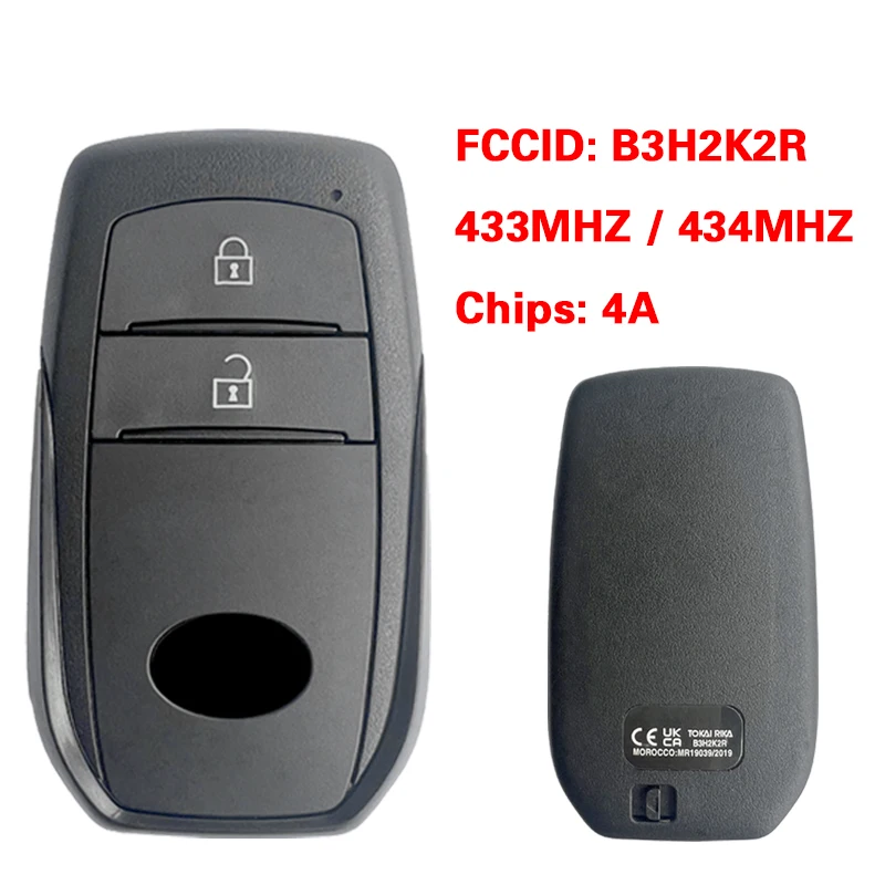 Original B3H2K2R For Toyota Yaris Corolla Cross 2024 Smart Remote Key 433MHz 8990H-K0050 K0051 K0052 Genuine Key 2Buttons
Original B3H2K2R For Toyota Yaris Corolla Cross 2024 Smart Remote Key 433MHz 8990H-K0050 K0051 K0052 Genuine Key 2Buttons