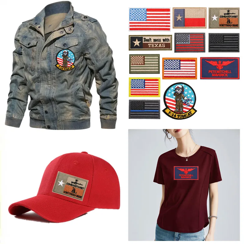 High-Quality USA Flag Pilot Logo Design Military Embroidered Sew/Iron-On Patch for DIY Clothes Bags T-shirt Car Hat Socks 
High-Quality USA Flag Pilot Logo Design Military Embroidered Sew/Iron-On Patch for DIY Clothes Bags T-shirt Car Hat Socks