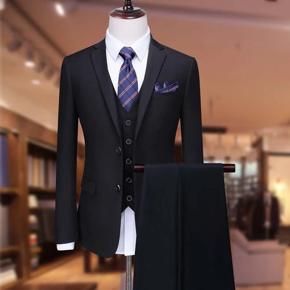 Black Peak Lapel Men's Suits Slim Fit Elegant Wedding 3 Piece Jacket Pants Vest Male Clothing High Quality Costume Homme 2024
Black Peak Lapel Men's Suits Slim Fit Elegant Wedding 3 Piece Jacket Pants Vest Male Clothing High Quality Costume Homme 2024