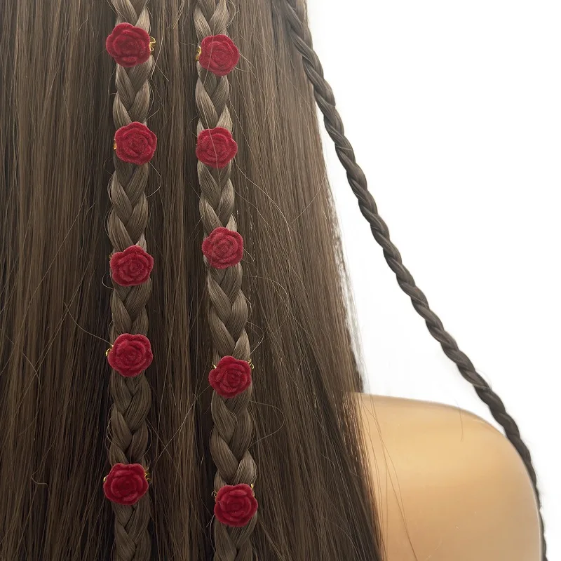 Romantic Red Rose Hair Rings 6Pcs Fashion Jewelry Style Hair Accessories for Valentine‘s Day Women Lovers Day Cute Sweet Gift
Romantic Red Rose Hair Rings 6Pcs Fashion Jewelry Style Hair Accessories for Valentine‘s Day Women Lovers Day Cute Sweet Gift
