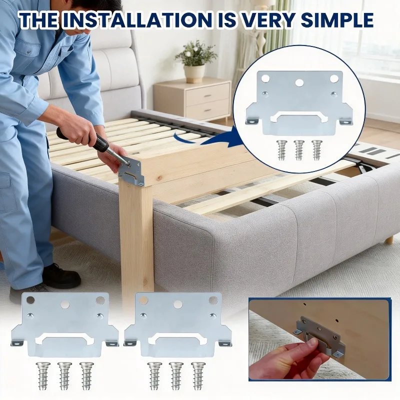4PCS Bed Mounting Brackets with Fitting Screws for Skorva Trysil Hemnes Malm Brimnes Camping Caravan Parts Brackets
4PCS Bed Mounting Brackets with Fitting Screws for Skorva Trysil Hemnes Malm Brimnes Camping Caravan Parts Brackets