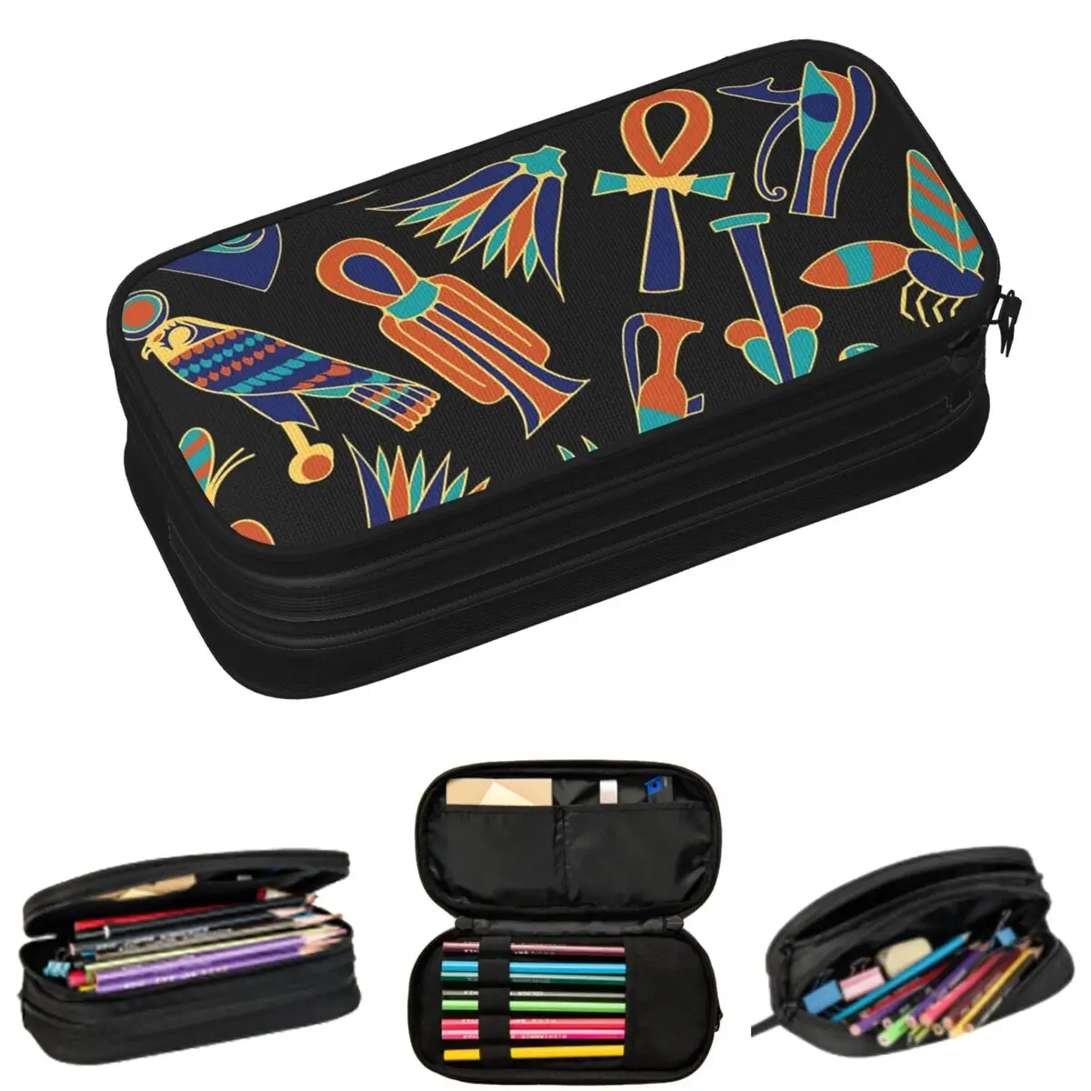 Пеналы с древнеегипетскими символами и культурными мотивами для студентов, подарочные пеналы-коробки, сумки для карандашей, вместительные пеналы для хранения
Пеналы с древнеегипетскими символами и культурными мотивами для студентов, подарочные пеналы-коробки, сумки для карандашей, вместительные пеналы для хранения