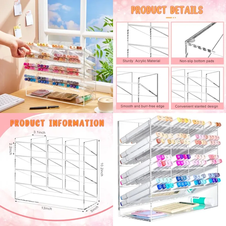Acrylic Pen Organizer Storage for 200 Marker Vertical Marker Organizer Acrylic Pen Display Holder for Office Desk Desktop Stati
Acrylic Pen Organizer Storage for 200 Marker Vertical Marker Organizer Acrylic Pen Display Holder for Office Desk Desktop Stati