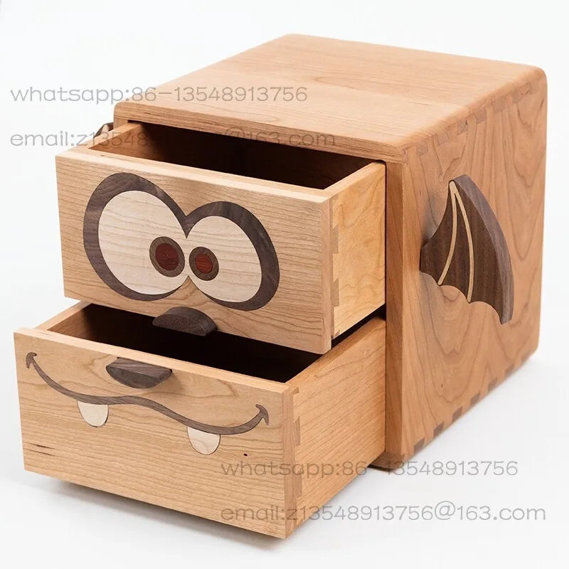 Little monster cabinet, solid wood double-layer storage, desktop drawer-type locker, cosmetic utility box, small cabinet.
Little monster cabinet, solid wood double-layer storage, desktop drawer-type locker, cosmetic utility box, small cabinet.