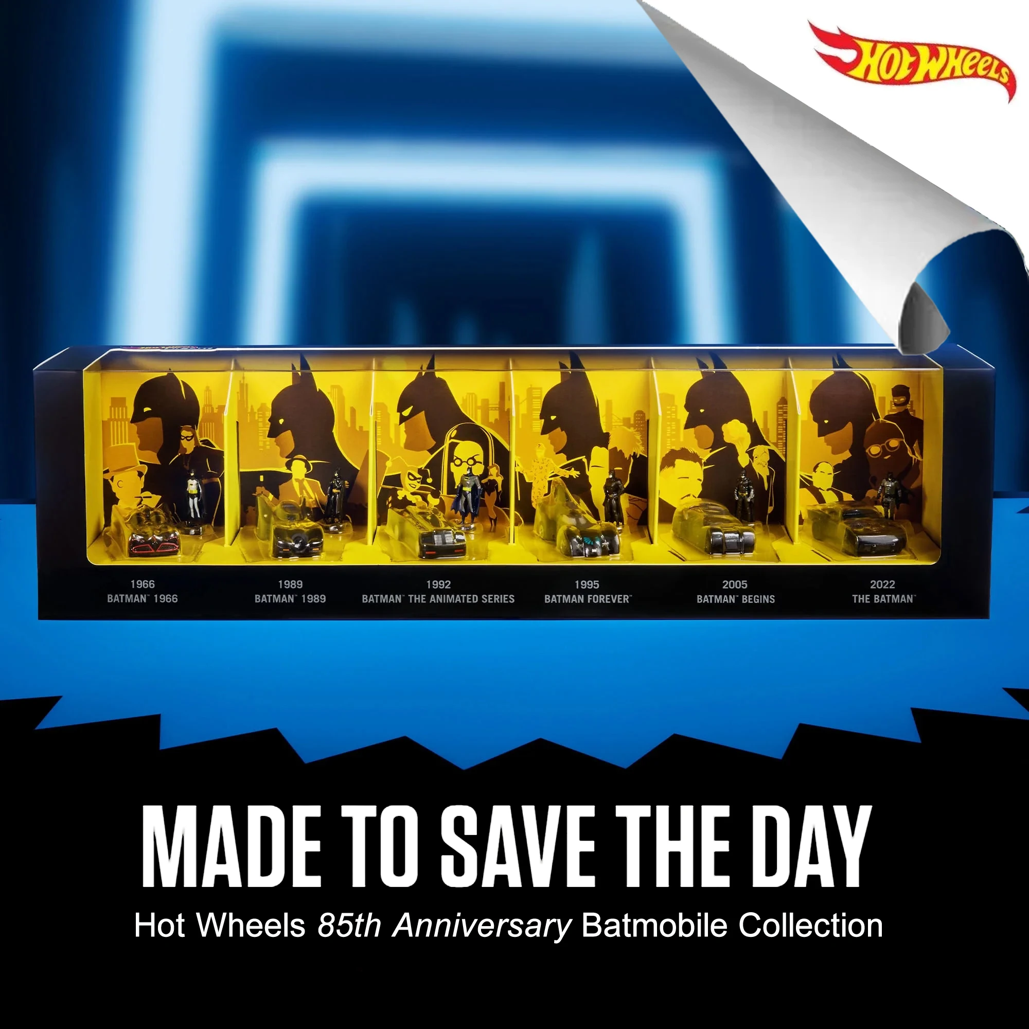Hot Wheels RLC 1/64 85th Anniversary Batmobile, ограниченная коллекция литых под давлением моделей тележек из сплава, украшения
Hot Wheels RLC 1/64 85th Anniversary Batmobile, ограниченная коллекция литых под давлением моделей тележек из сплава, украшения