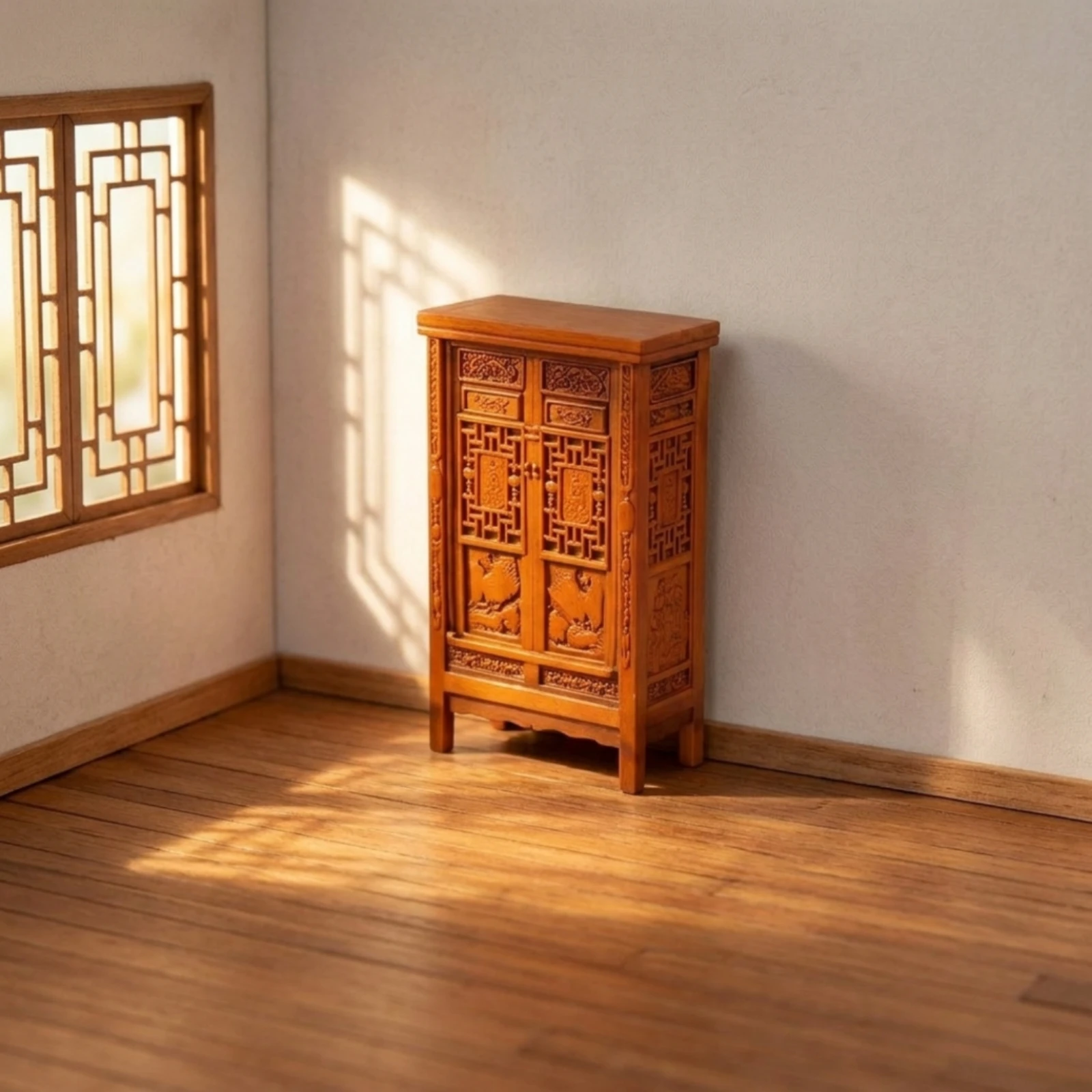 Miniature Wooden Cabinet Vintage Dollhouse Wooden Wardrobe Doll Wardrobe Chinese-Style Miniature Cabinet Double-Door
Miniature Wooden Cabinet Vintage Dollhouse Wooden Wardrobe Doll Wardrobe Chinese-Style Miniature Cabinet Double-Door