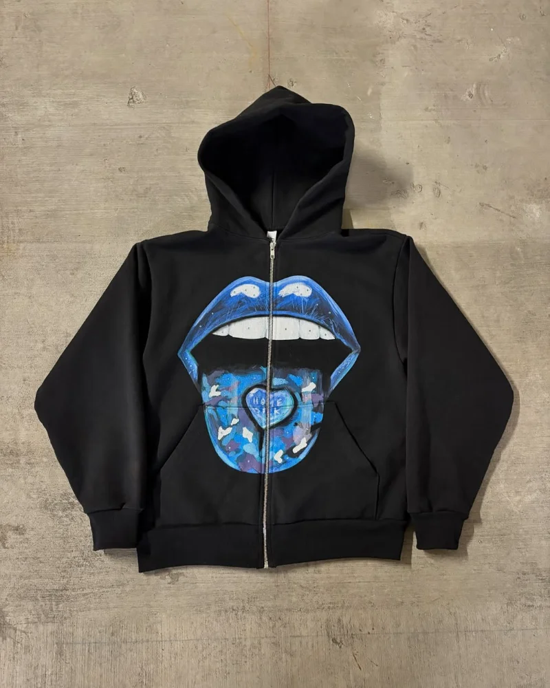 New street wear fashion popular men coat American Gothic Harajuku pattern printed zipper hoodie High street hip hop sweatshirt
New street wear fashion popular men coat American Gothic Harajuku pattern printed zipper hoodie High street hip hop sweatshirt