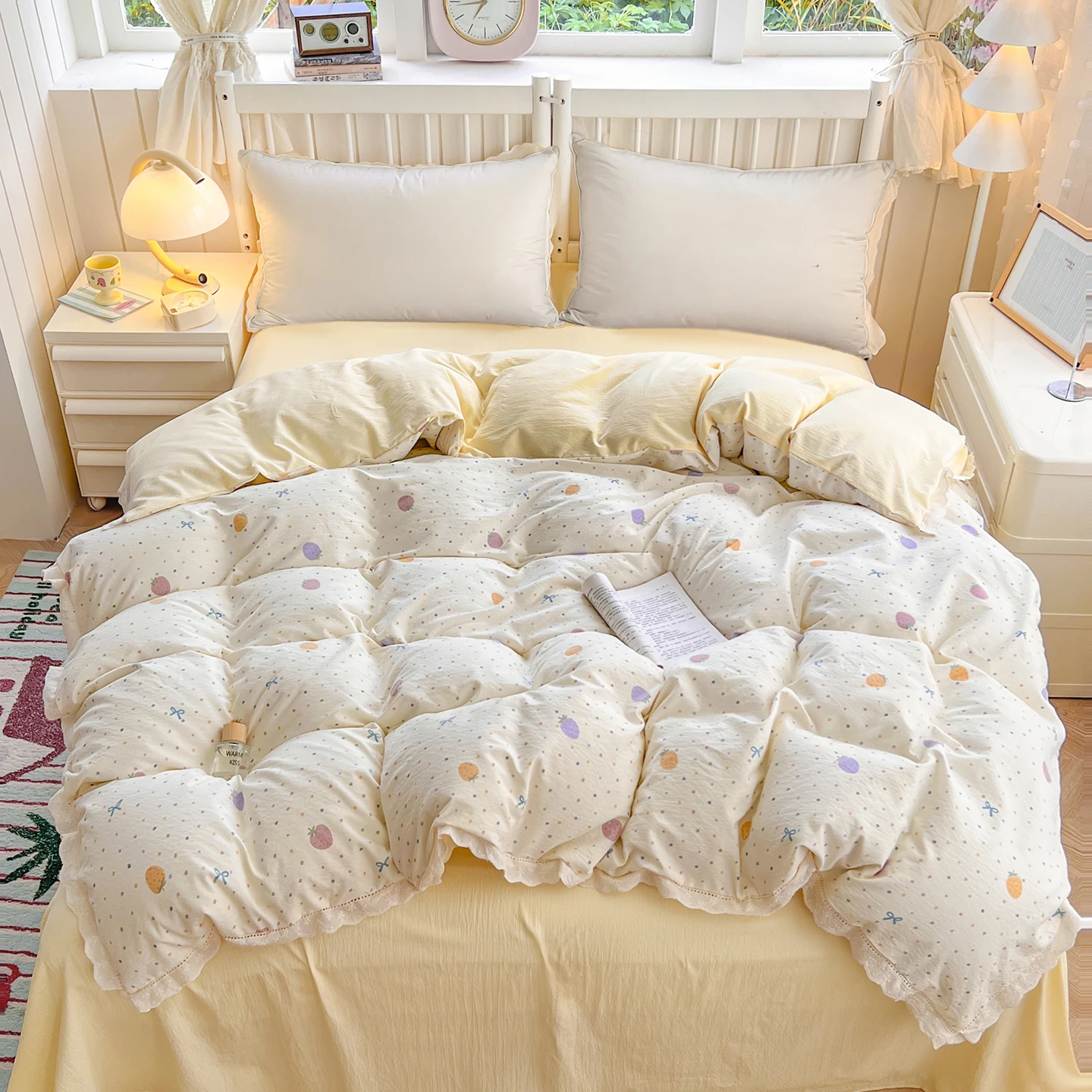 Lace Duvet Cover Set Floral Style Comforter Cover Single/Queen/King Size funda nordica Skin-friendly Soft funda nórdica cama 135
Lace Duvet Cover Set Floral Style Comforter Cover Single/Queen/King Size funda nordica Skin-friendly Soft funda nórdica cama 135