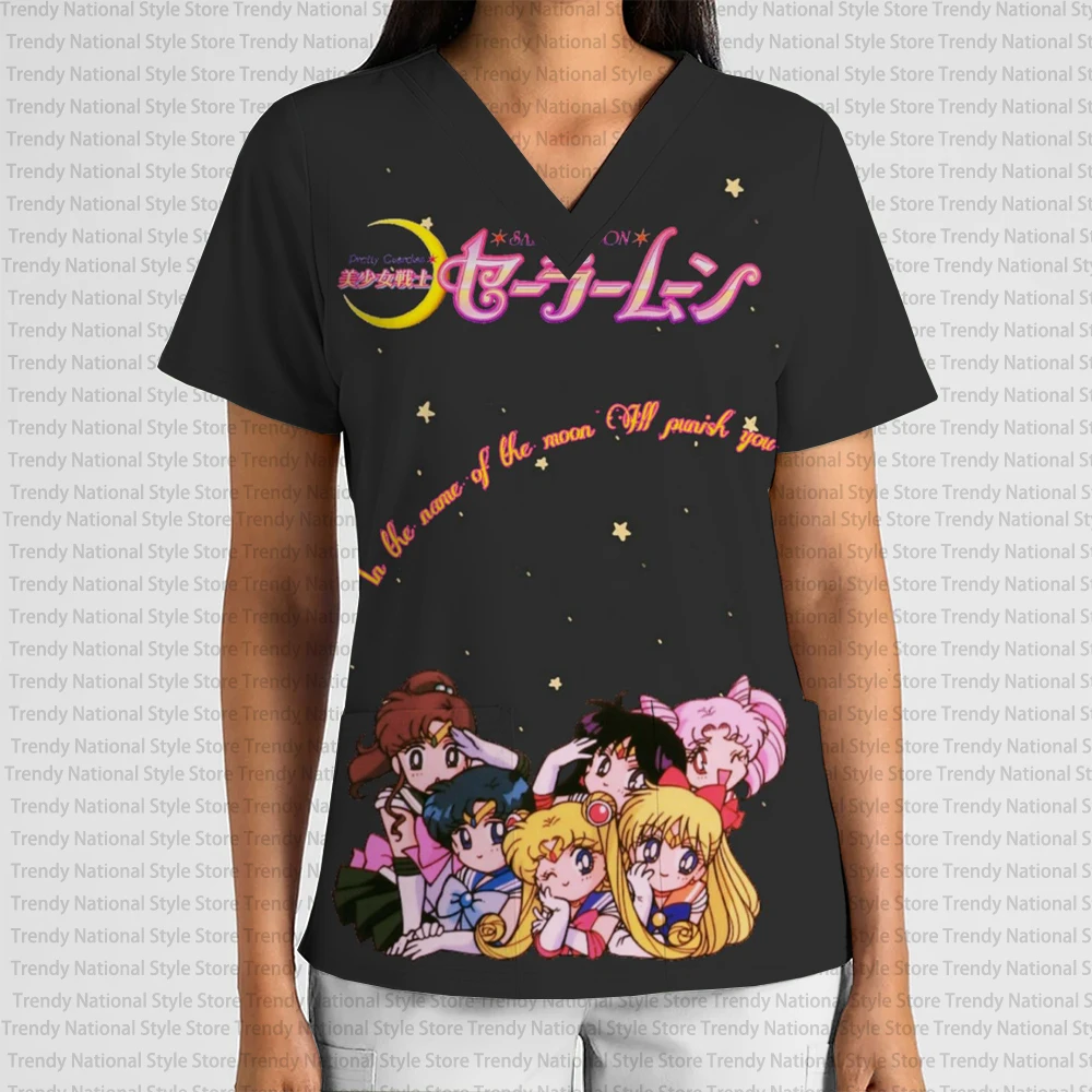 New Style Medical Women's Nurse Uniform Printed Sailor Moon Anime Nursing Suit V-neck Pocket Short-sleeved Matte Top
New Style Medical Women's Nurse Uniform Printed Sailor Moon Anime Nursing Suit V-neck Pocket Short-sleeved Matte Top