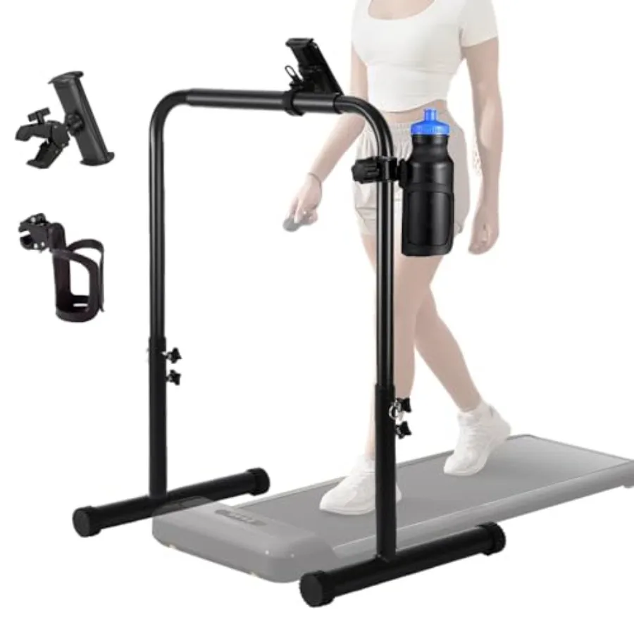 Adjustable Height Treadmill Handlebar with Phone and Cup Holder for Walking Treadmill Large Handle Bar Support Pad in Black Dur
Adjustable Height Treadmill Handlebar with Phone and Cup Holder for Walking Treadmill Large Handle Bar Support Pad in Black Dur