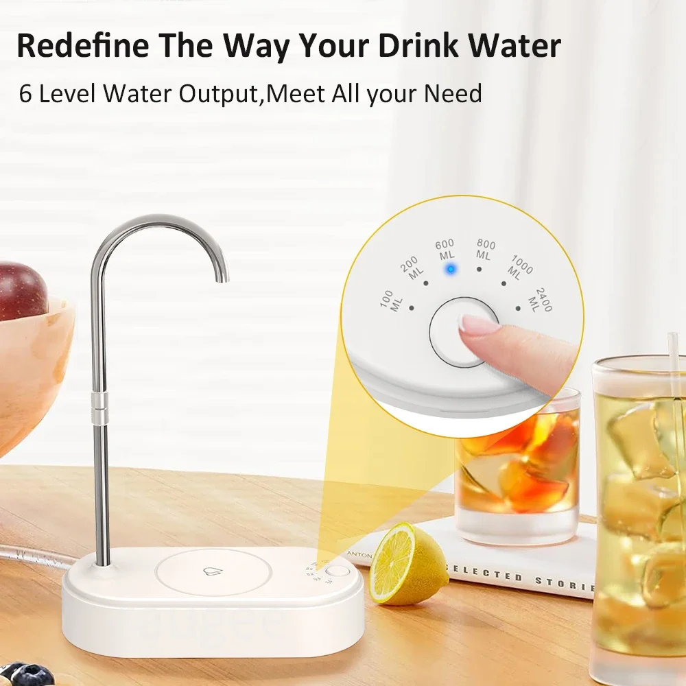 Water Bottle Pump 19 Liter Desktop Electric Water Dispenser Type-C Charging Portable Automatic Electric Water Pump With LED Ligh
Water Bottle Pump 19 Liter Desktop Electric Water Dispenser Type-C Charging Portable Automatic Electric Water Pump With LED Ligh