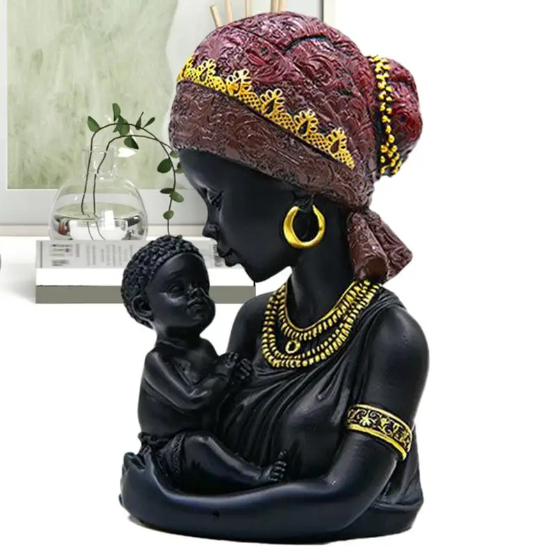 African Statues Mother And Child African Figurines Modern Black Resin Ornaments Centerpieces For Bookshelf TV Cabinet Shelf
African Statues Mother And Child African Figurines Modern Black Resin Ornaments Centerpieces For Bookshelf TV Cabinet Shelf