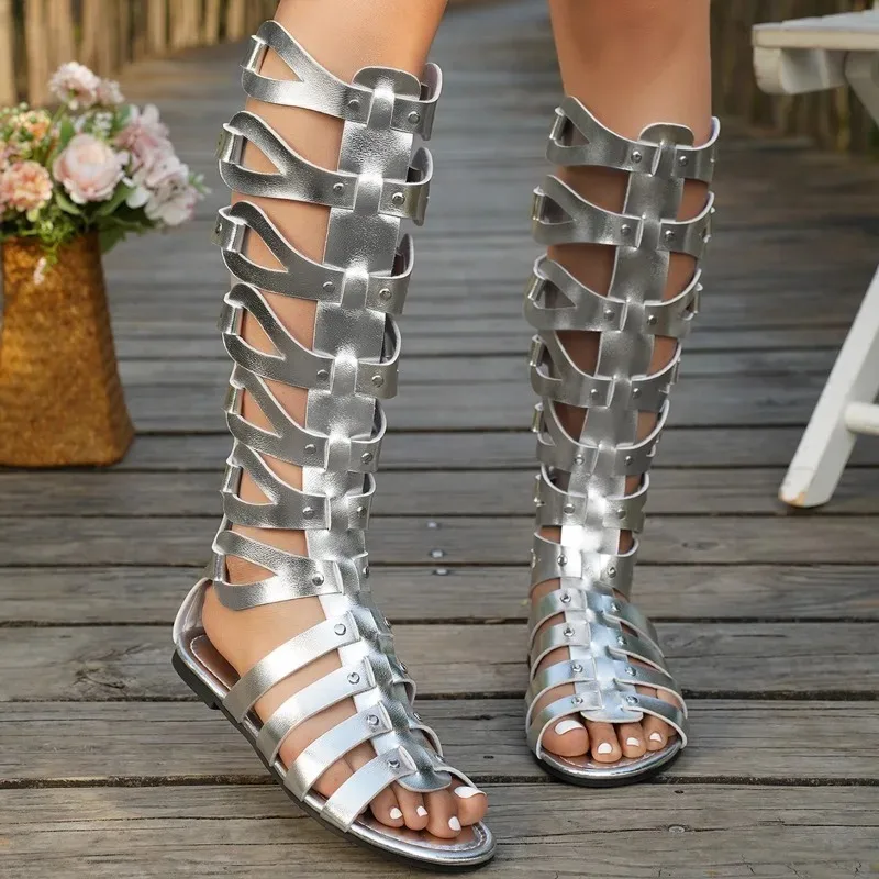 Women's Sandals 2026 New Casual Flat Women's Shoes Fashion Knee High Boots Retro Sandals Summer Luxury Design Sandals Zapatos
Women's Sandals 2026 New Casual Flat Women's Shoes Fashion Knee High Boots Retro Sandals Summer Luxury Design Sandals Zapatos