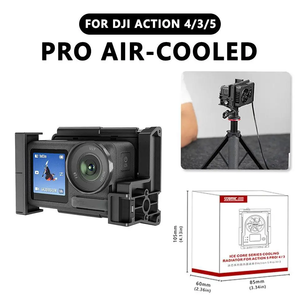 Спортивная камера для Dji Action 4/3/5 Pro с воздушным охлаждением, аксессуары для спортивной камеры с радиатором
Спортивная камера для Dji Action 4/3/5 Pro с воздушным охлаждением, аксессуары для спортивной камеры с радиатором