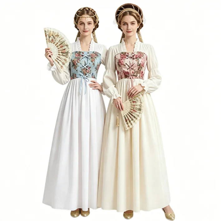 Medieval Countryside Style Vintage Long Dress European Court Girl Costume Halloween Stage Performance Outfit Women's Fashion
Medieval Countryside Style Vintage Long Dress European Court Girl Costume Halloween Stage Performance Outfit Women's Fashion