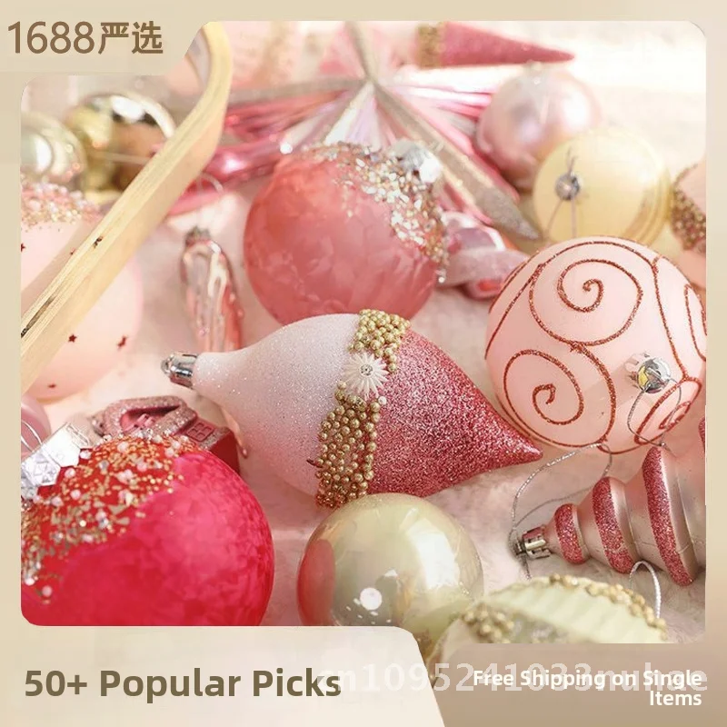 Pink Christmas Tree Decoration Balls Set European Style Semi-Manual Semi-Mechanical Craftsmanship 8cm & 10cm Sizes
Pink Christmas Tree Decoration Balls Set European Style Semi-Manual Semi-Mechanical Craftsmanship 8cm & 10cm Sizes