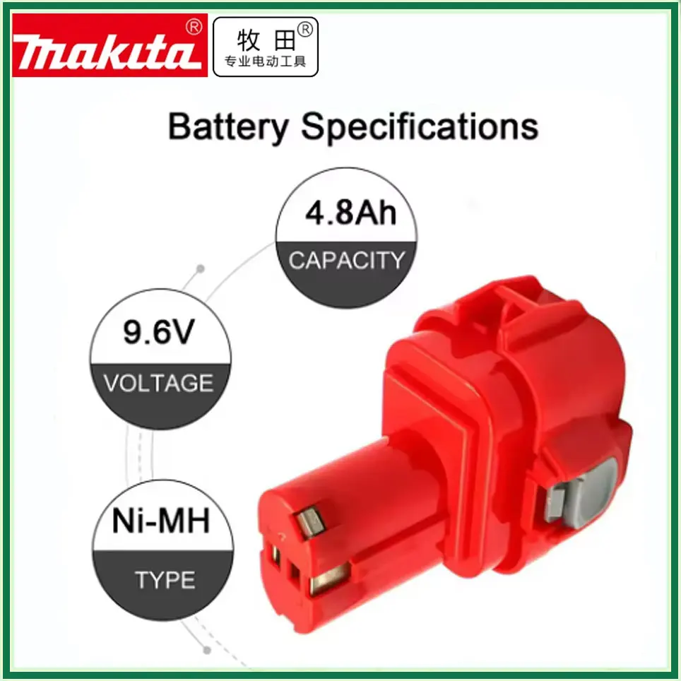 Makita PA09 Battery 9.6V 4.8Ah/6.8Ah/9.8AH Replacement Battery For Makita PA09 9120 9134 9135 9135A 6207D Tool Battery
Makita PA09 Battery 9.6V 4.8Ah/6.8Ah/9.8AH Replacement Battery For Makita PA09 9120 9134 9135 9135A 6207D Tool Battery